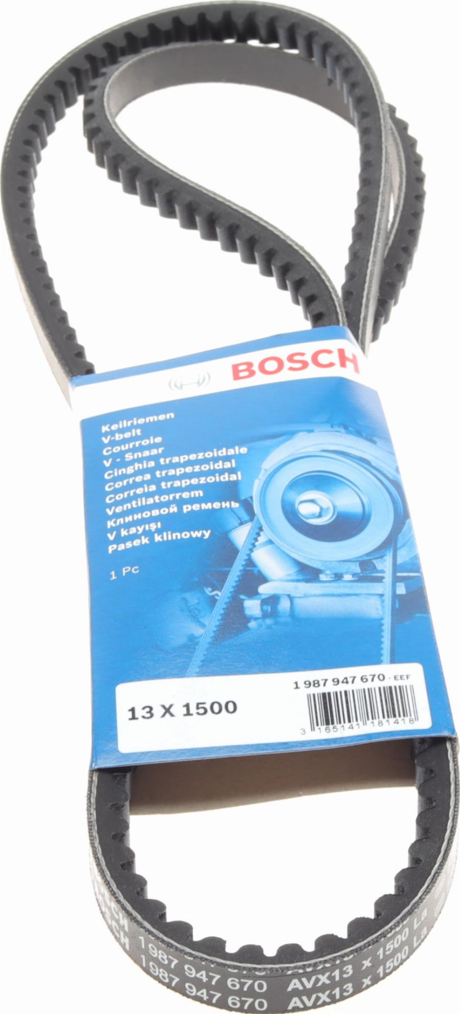 BOSCH 1 987 947 670 - Cinghia trapezoidale www.autoricambit.com