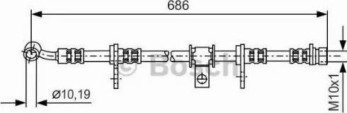 BOSCH 1 987 481 233 - Flessibile del freno www.autoricambit.com