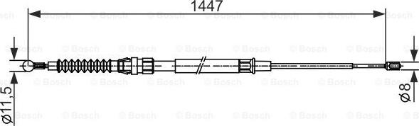 BOSCH 1 987 482 445 - Cavo comando, Freno stazionamento www.autoricambit.com