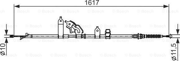 BOSCH 1 987 482 441 - Cavo comando, Freno stazionamento www.autoricambit.com