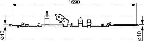 BOSCH 1 987 482 443 - Cavo comando, Freno stazionamento www.autoricambit.com