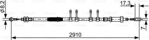 BOSCH 1 987 482 447 - Cavo comando, Freno stazionamento www.autoricambit.com