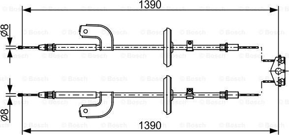 BOSCH 1 987 482 459 - Cavo comando, Freno stazionamento www.autoricambit.com