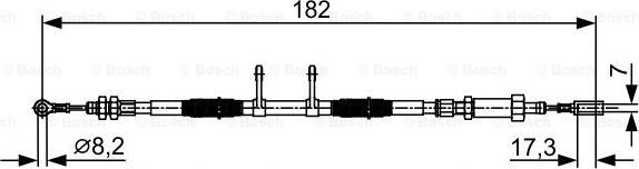 BOSCH 1 987 482 450 - Cavo comando, Freno stazionamento www.autoricambit.com