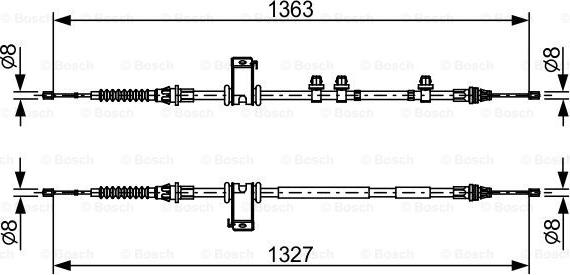 BOSCH 1 987 482 453 - Cavo comando, Freno stazionamento www.autoricambit.com