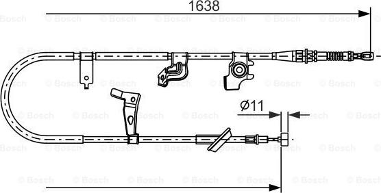 BOSCH 1 987 482 466 - Cavo comando, Freno stazionamento www.autoricambit.com