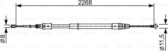 BOSCH 1 987 482 409 - Cavo comando, Freno stazionamento www.autoricambit.com