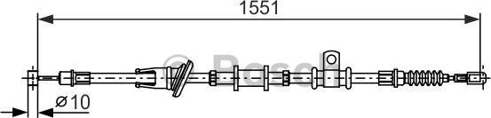 BOSCH 1 987 482 400 - Cavo comando, Freno stazionamento www.autoricambit.com