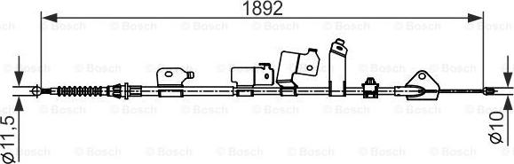 BOSCH 1 987 482 439 - Cavo comando, Freno stazionamento www.autoricambit.com