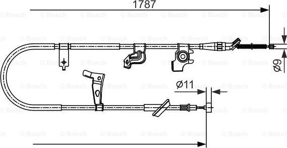 BOSCH 1 987 482 435 - Cavo comando, Freno stazionamento www.autoricambit.com