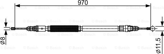 BOSCH 1 987 482 429 - Cavo comando, Freno stazionamento www.autoricambit.com