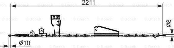 BOSCH 1 987 482 424 - Cavo comando, Freno stazionamento www.autoricambit.com