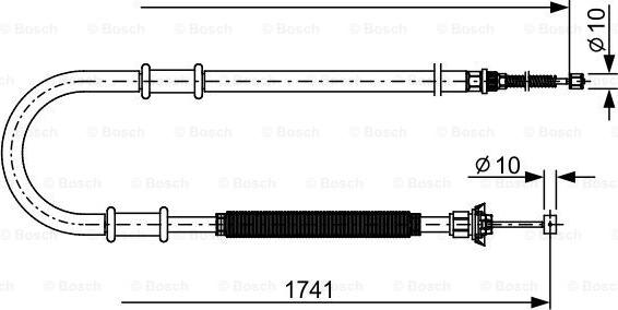 BOSCH 1 987 482 599 - Cavo comando, Freno stazionamento www.autoricambit.com