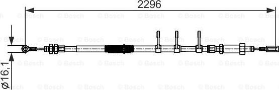 BOSCH 1 987 482 595 - Cavo comando, Freno stazionamento www.autoricambit.com