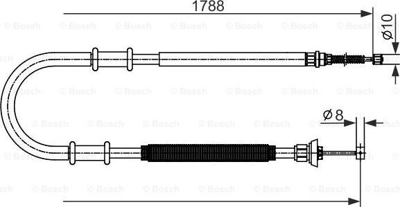 BOSCH 1 987 482 590 - Cavo comando, Freno stazionamento www.autoricambit.com