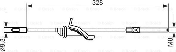 BOSCH 1 987 482 545 - Cavo comando, Freno stazionamento www.autoricambit.com