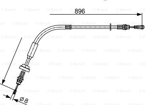 BOSCH 1 987 482 543 - Cavo comando, Freno stazionamento www.autoricambit.com