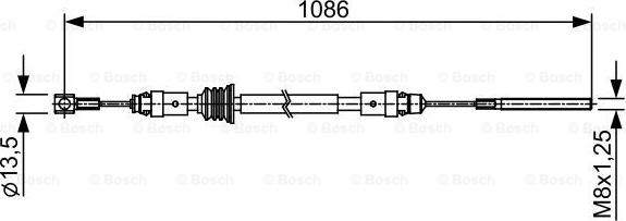 BOSCH 1 987 482 547 - Cavo comando, Freno stazionamento www.autoricambit.com