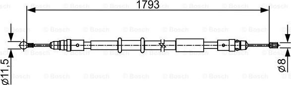 BOSCH 1 987 482 550 - Cavo comando, Freno stazionamento www.autoricambit.com