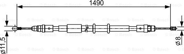 BOSCH 1 987 482 553 - Cavo comando, Freno stazionamento www.autoricambit.com