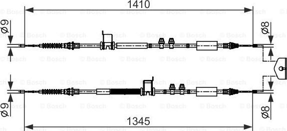 BOSCH 1 987 482 560 - Cavo comando, Freno stazionamento www.autoricambit.com