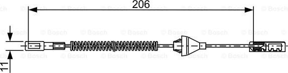 BOSCH 1 987 482 506 - Cavo comando, Freno stazionamento www.autoricambit.com