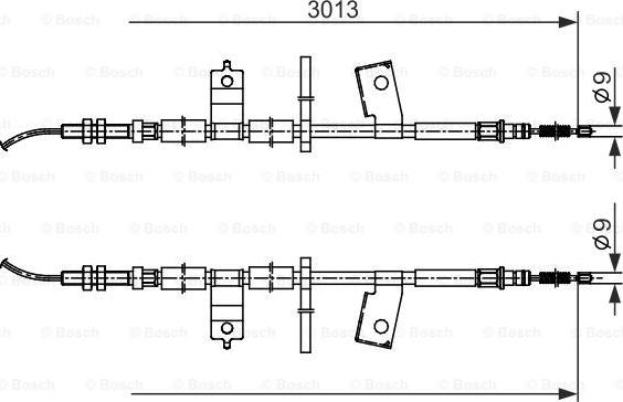 BOSCH 1 987 482 585 - Cavo comando, Freno stazionamento www.autoricambit.com