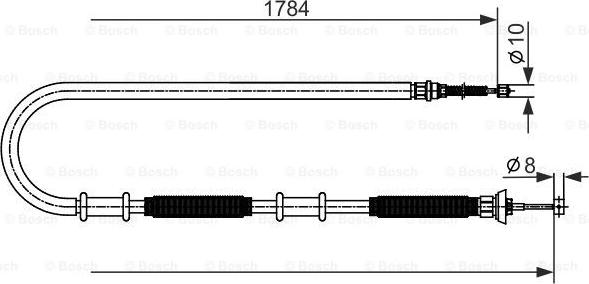 BOSCH 1 987 482 587 - Cavo comando, Freno stazionamento www.autoricambit.com