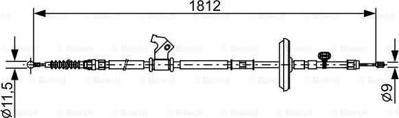 BOSCH 1 987 482 536 - Cavo comando, Freno stazionamento www.autoricambit.com