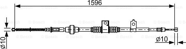 BOSCH 1 987 482 520 - Cavo comando, Freno stazionamento www.autoricambit.com