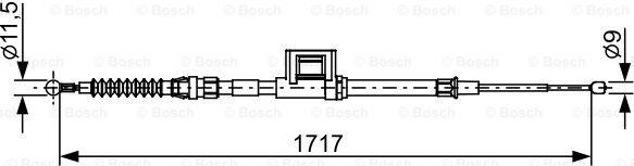 BOSCH 1 987 482 644 - Cavo comando, Freno stazionamento www.autoricambit.com