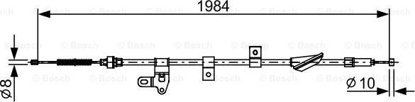 BOSCH 1 987 482 650 - Cavo comando, Freno stazionamento www.autoricambit.com