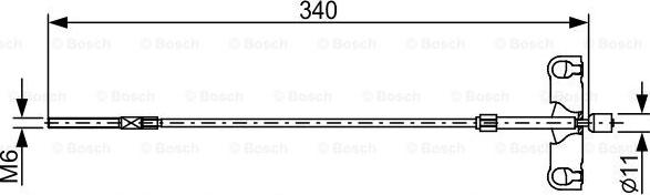 BOSCH 1 987 482 651 - Cavo comando, Freno stazionamento www.autoricambit.com