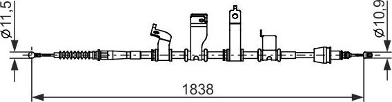 BOSCH 1 987 482 684 - Cavo comando, Freno stazionamento www.autoricambit.com