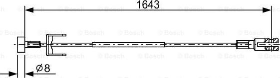 BOSCH 1 987 482 634 - Cavo comando, Freno stazionamento www.autoricambit.com