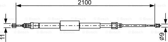 BOSCH 1 987 482 635 - Cavo comando, Freno stazionamento www.autoricambit.com