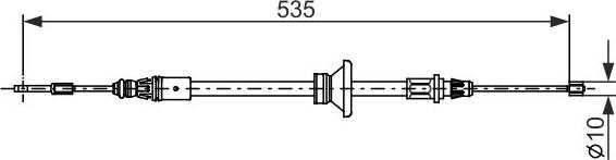 BOSCH 1 987 482 677 - Cavo comando, Freno stazionamento www.autoricambit.com