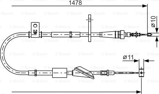 BOSCH 1 987 482 096 - Cavo comando, Freno stazionamento www.autoricambit.com