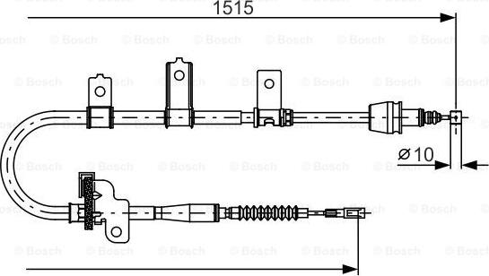 BOSCH 1 987 482 098 - Cavo comando, Freno stazionamento www.autoricambit.com