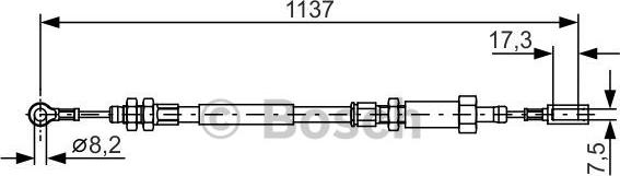 BOSCH 1 987 482 046 - Cavo comando, Freno stazionamento www.autoricambit.com