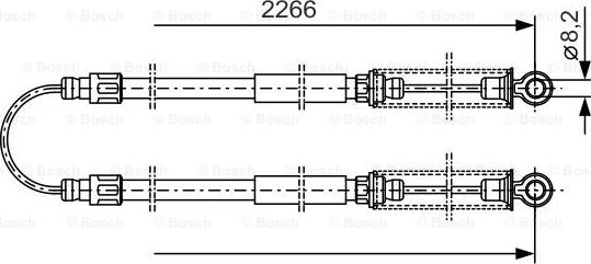 BOSCH 1 987 482 047 - Cavo comando, Freno stazionamento www.autoricambit.com