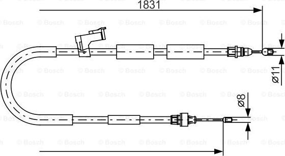 BOSCH 1 987 482 058 - Cavo comando, Freno stazionamento www.autoricambit.com