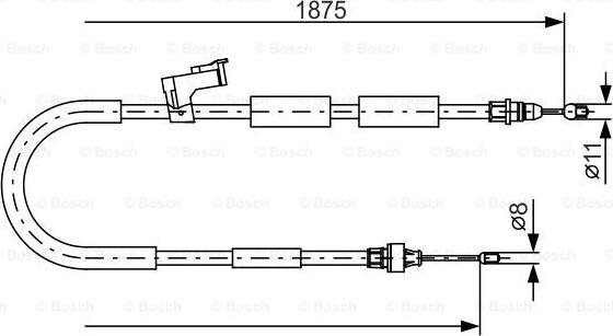 BOSCH 1 987 482 057 - Cavo comando, Freno stazionamento www.autoricambit.com