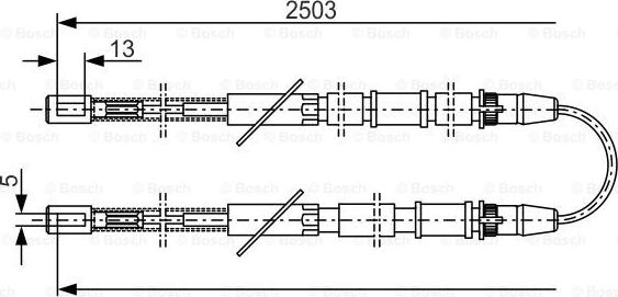 BOSCH 1 987 482 009 - Cavo comando, Freno stazionamento www.autoricambit.com