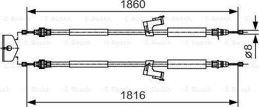 BOSCH 1 987 482 019 - Cavo comando, Freno stazionamento www.autoricambit.com