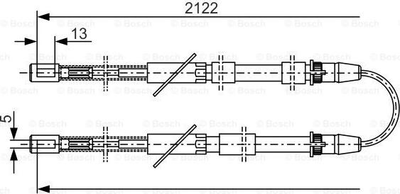 BOSCH 1 987 482 010 - Cavo comando, Freno stazionamento www.autoricambit.com