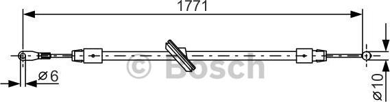 BOSCH 1 987 482 030 - Cavo comando, Freno stazionamento www.autoricambit.com