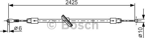 BOSCH 1 987 482 031 - Cavo comando, Freno stazionamento www.autoricambit.com