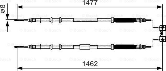 BOSCH 1 987 482 037 - Cavo comando, Freno stazionamento www.autoricambit.com