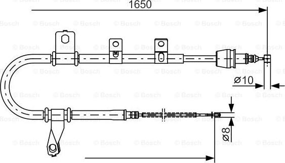 BOSCH 1 987 482 074 - Cavo comando, Freno stazionamento www.autoricambit.com